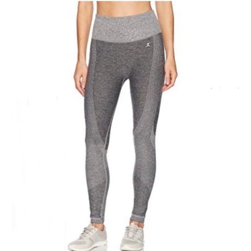 Danskin Charcoal Seamless High Rise Leggings Two Tone Activewear NWT Small